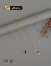 KY1011754 - Simple Kaashu & Ad stone Pendant Necklace Combo 2-Zilmor